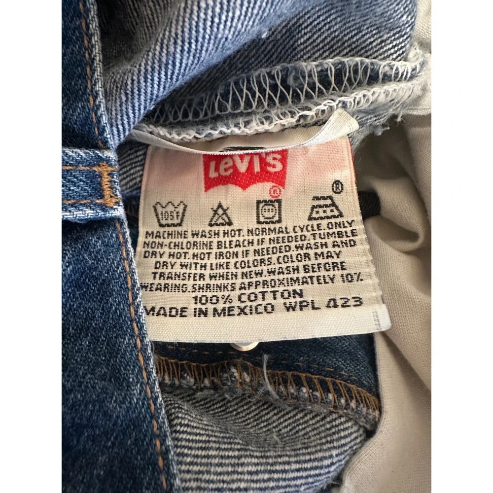 Vintage Levis 501xx Jeans 36x31 Indigo Raw Denim 0000 Batwing Y2K 2000